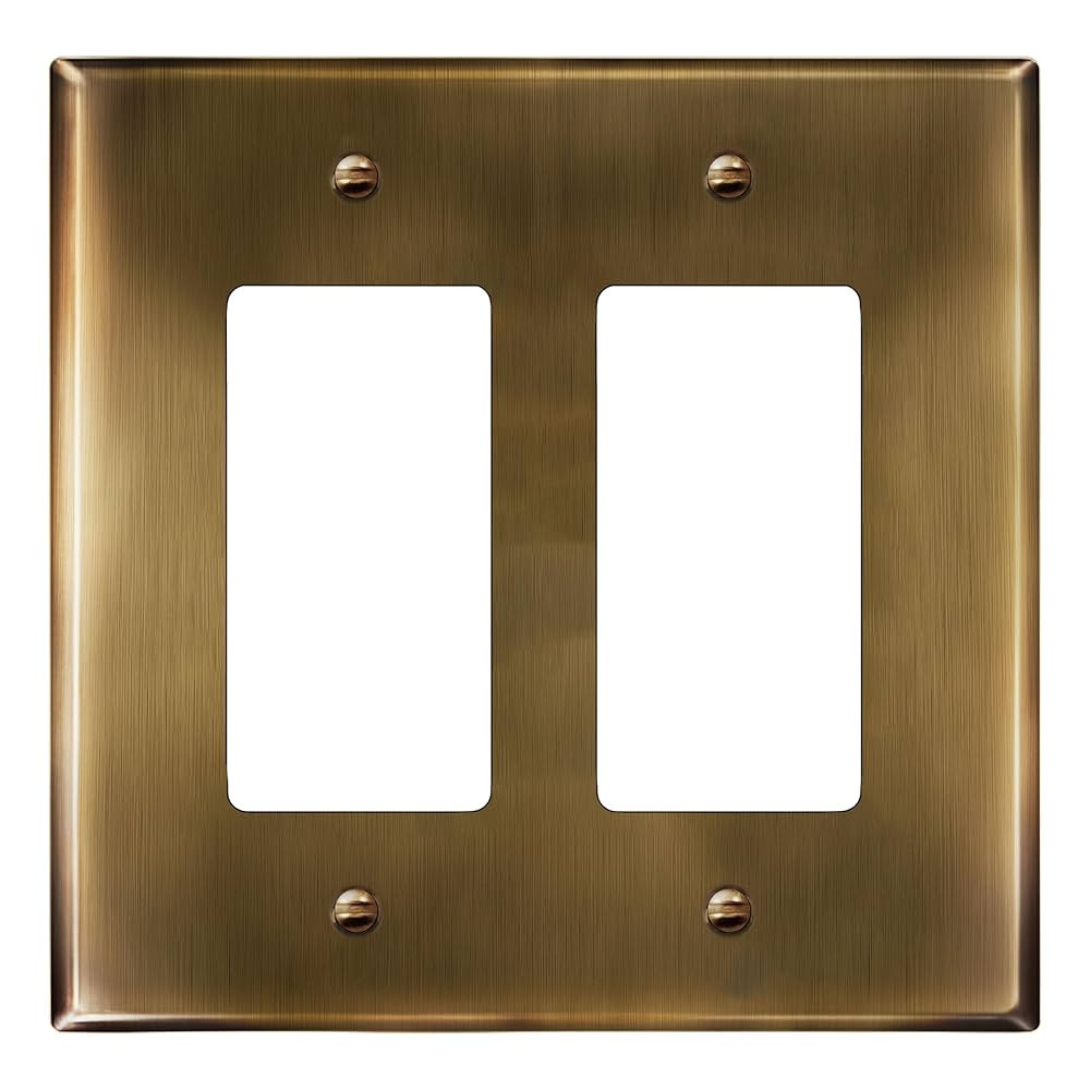 LIDER Decorator Switch or Receptacle Metal Wall Plate, Stainless Steel Outlet Cover, Corrosion Re... | Amazon (US)