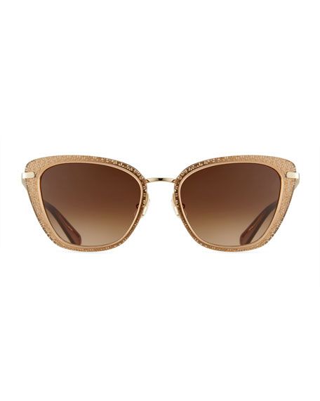 kate spade new york thelma cutout stainless steel cat-eye sunglasses | Neiman Marcus