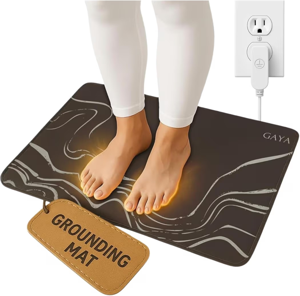 GAYA Grounding Mat for Feet, Sleep Improvement, Back Pain Relief, Muscle Relaxation & Stress, Earthing Pads for Bed, Ground for Desk, Earth Mats, Bedding Pad (24''X16'') | Amazon (US)