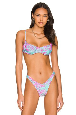 Luli Fama Minimal Balconette Bikini Top in Multicolor from Revolve.com | Revolve Clothing (Global)