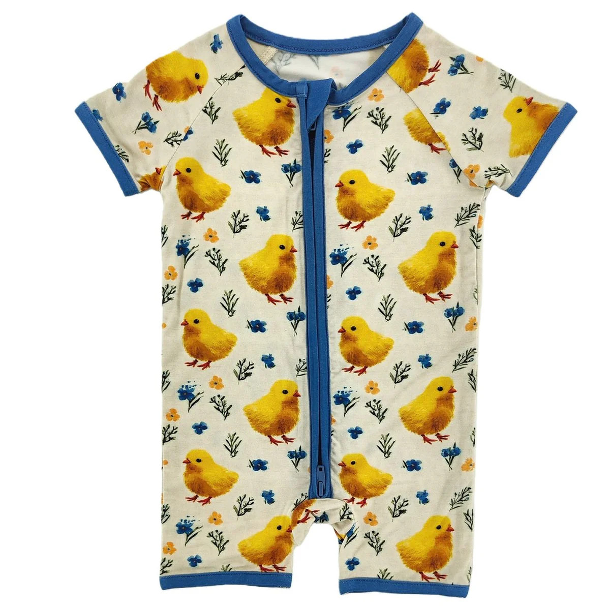 Wildflower Chicks Bamboo Short Romper | Little One Shop Co