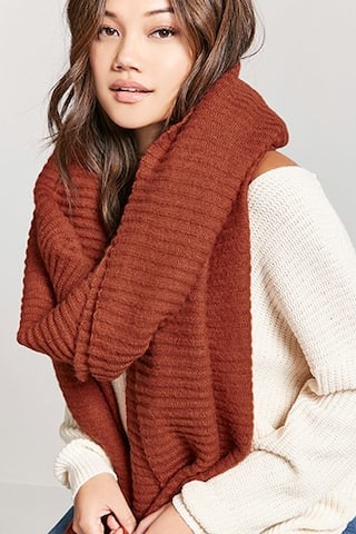 Ribbed Knit Oblong Scarf | Forever 21 (US)