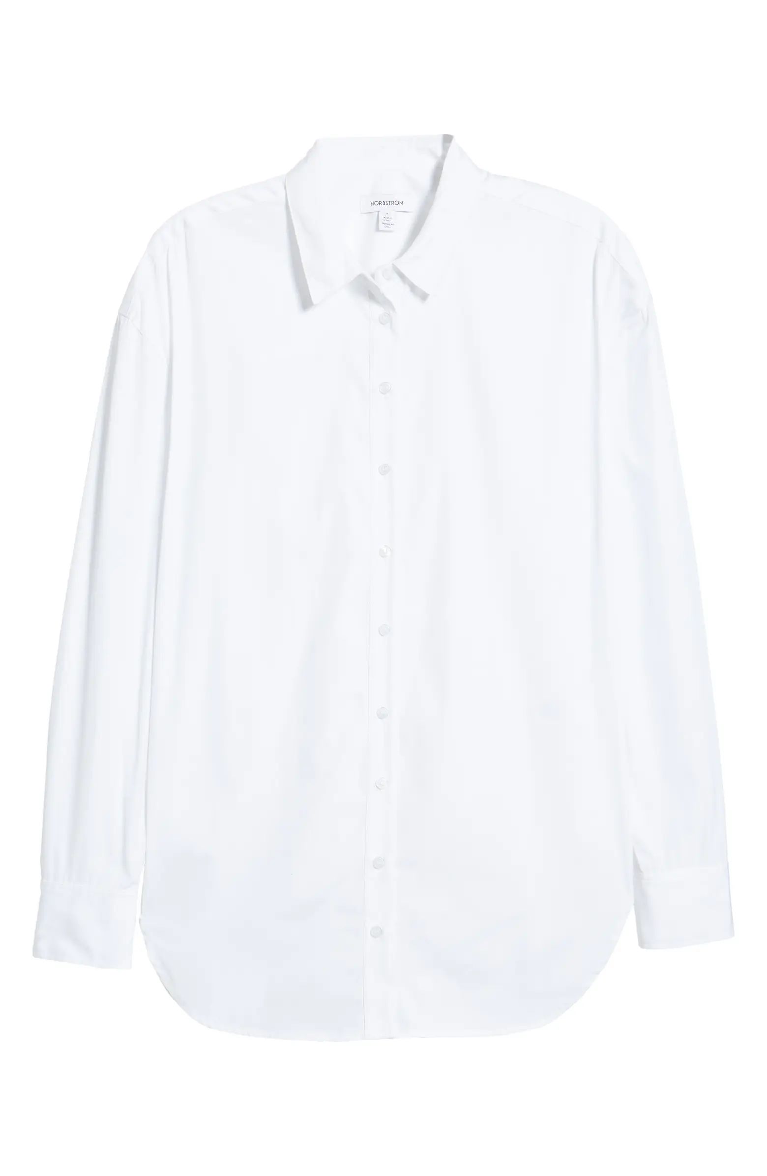 Oversize Poplin Button-Up Shirt | Nordstrom
