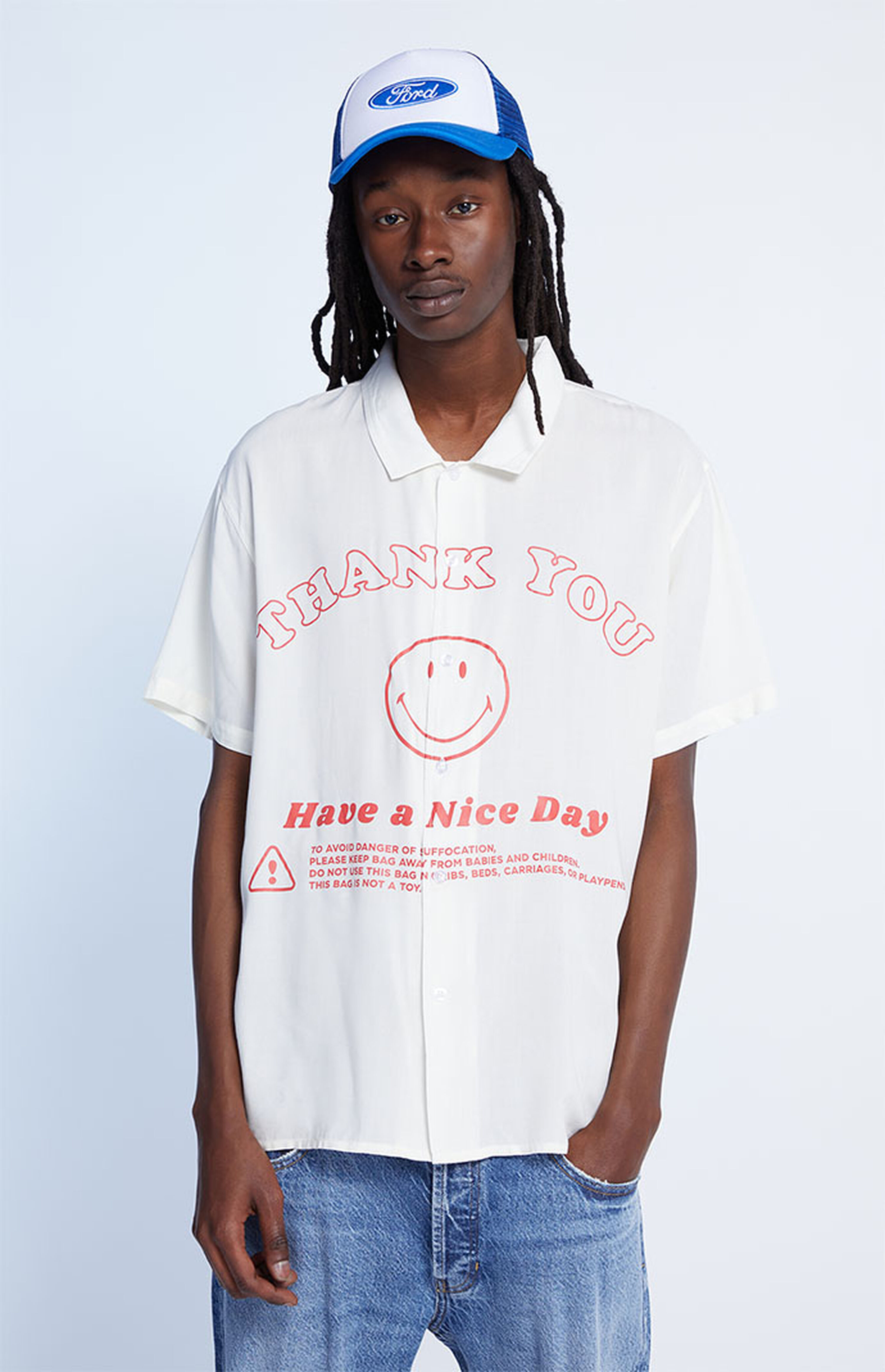 PacSun Have A Nice Day Woven Camp Shirt | PacSun