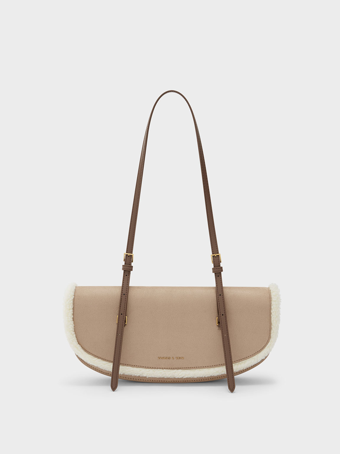 Multicoloured Single Handle Textured Baguette Bag | CHARLES &amp; KEITH | Charles & Keith US
