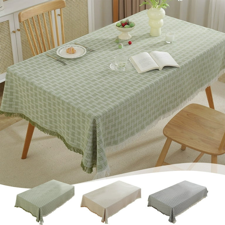 Yhmxh Summer Checkered FringedTable Cloth, Cotton Linen Plaid Rectangle Tablecloth 36"x60" Farmho... | Walmart (US)