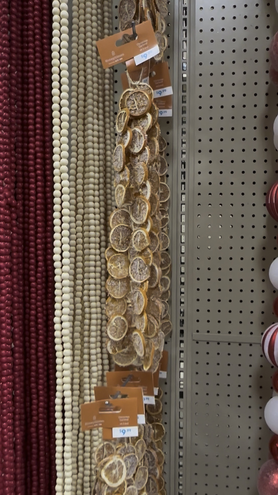 At home, Christmas garland, Christmas decor, bead garland, red wooden bead garland, white wooden bead garland, dried orange garland, sugar orange garland

#LTKSeasonal #LTKHome #LTKHoliday