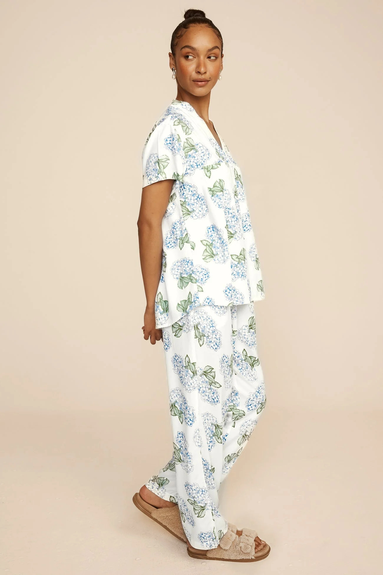 Maggie Pajama Set - Long Pants - Hydrangea Blue | Piyama US