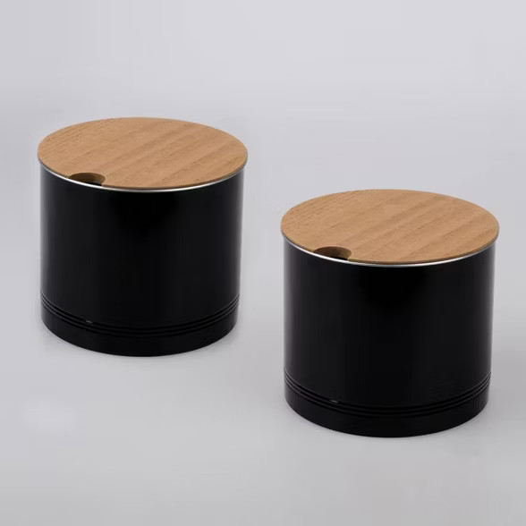 2ct Metal Jars Black - Bullseye's Playground™ | Target