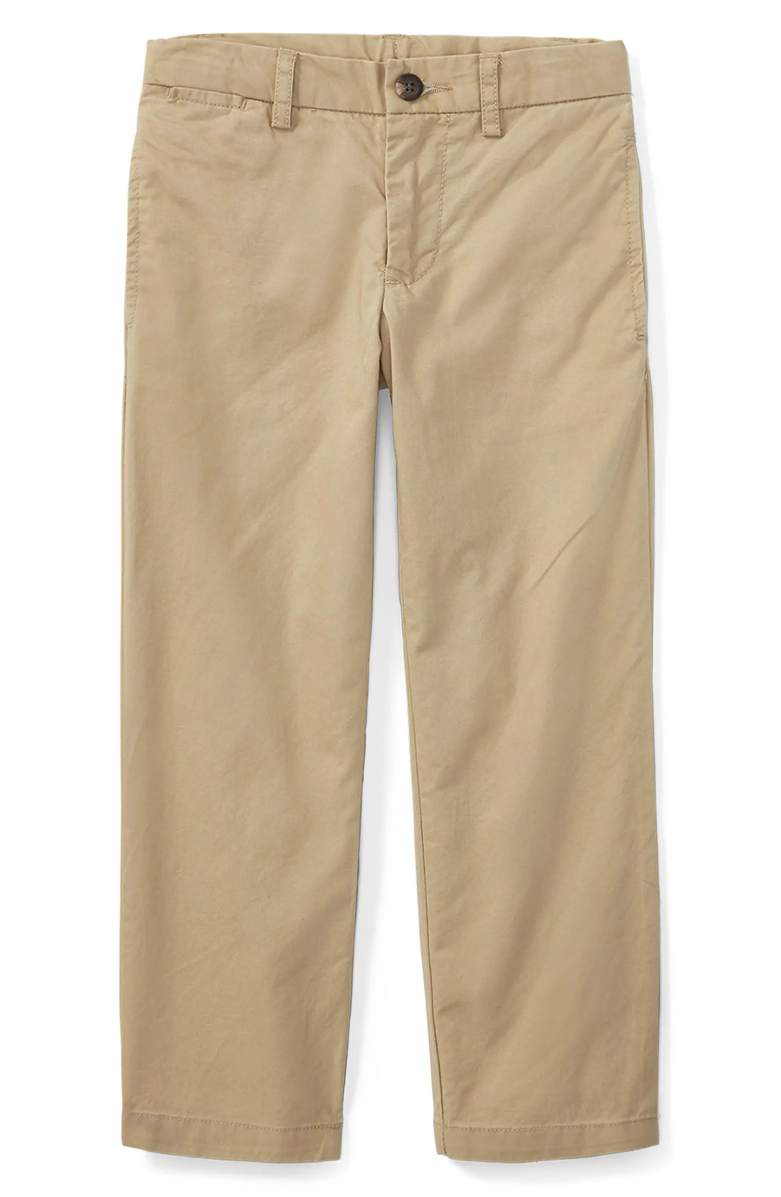 Kids' Flat Front Stretch Cotton Chinos | Nordstrom