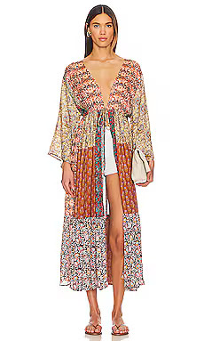 Free People Bombay Mixed Print Kimono in Sand Combo from Revolve.com | Revolve Clothing (Global)