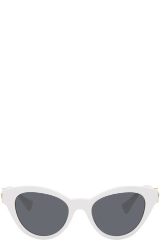White Cat-Eye Sunglasses | SSENSE