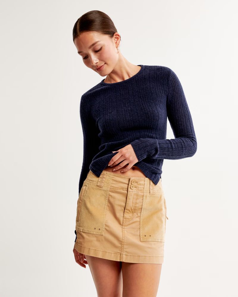 2000s Mixed Fabric Micro Mini Skirt | Abercrombie & Fitch (US)