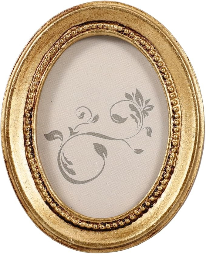 Oval Antique Photo Frames 4x3inch Vintage Picture Frame European Style Farmhouse Small Resin Pict... | Amazon (US)