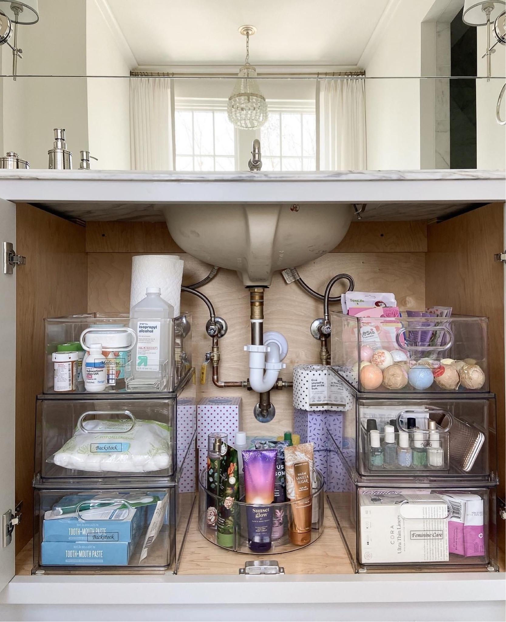 Your bathroom sink cupboard has never looked so good 💅🏻✨ stackable drawers maximize the space and look great! 

#LTKFind #LTKfamily #LTKhome