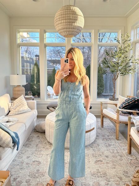 Run and snag the cutest denim jumpsuit ever!! Wearing xs in the lighter color option!

#LTKover40 #LTKstyletip