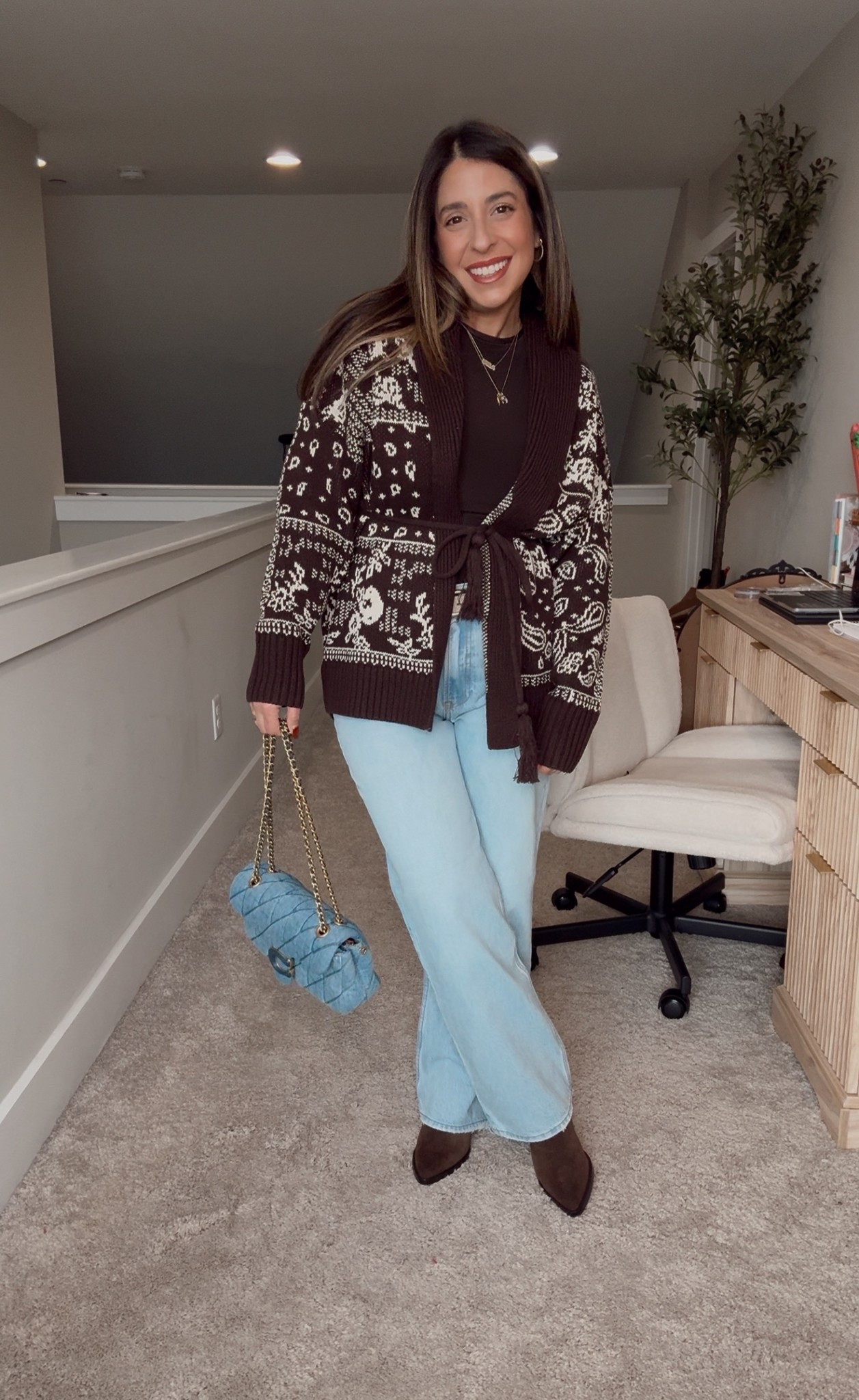 The perfect cold weather outfit
27 short in the jeans & small in cardigan 

#LTKPetite #LTKSaleAlert #LTKmomlife