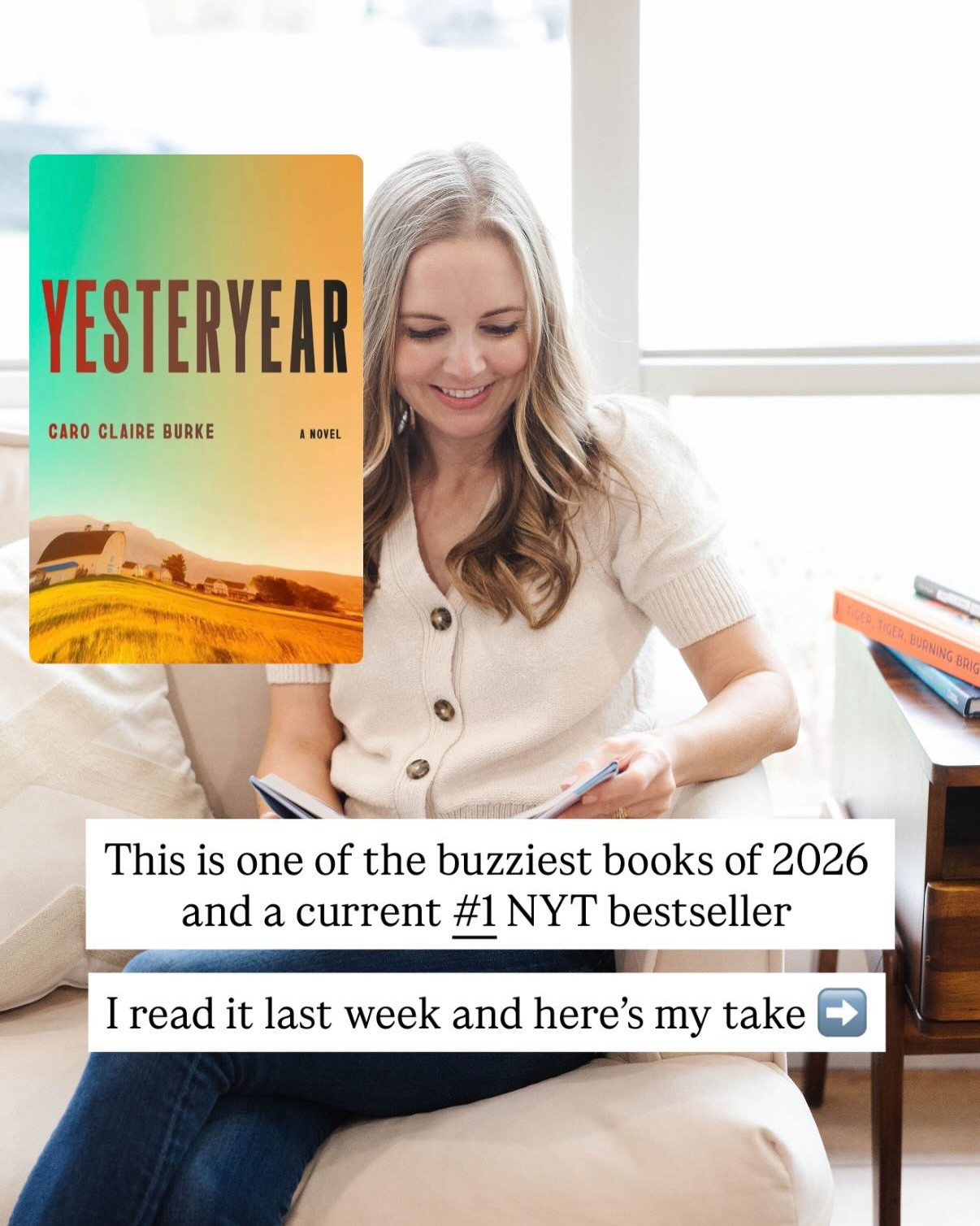 To every person in my DMs who has said “I’ve started Yesteryear and it’s so creepy and gross. . . should I keep going?” I’ve told them if it were me, I would just give it up

I don’t think it’s worth your precious reading time

Also, it was the weirdest combination of “can’t look away” and boring. Every time it switched back to the 1800s, I found myself skimming (and I basically never ever skim a book)

What’s your take on this wildly buzzy book?