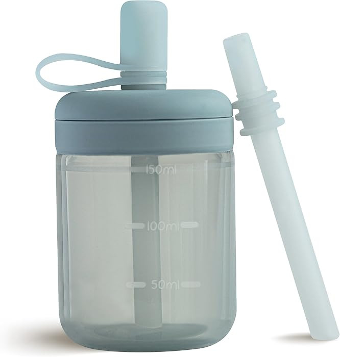 Moonkie Baby Straw Cup | Silicone Toddler Sippy Training Cup With Straw Lid | BPA-Free Drop-Proof... | Amazon (US)