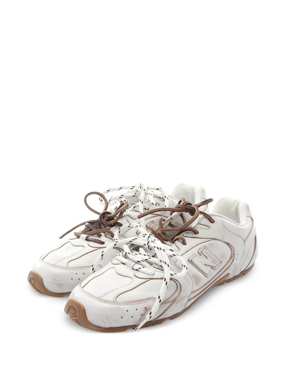 Miu Miu Pre-Owned x New Balance 530 SL leather sneakers - White | Farfetch Global