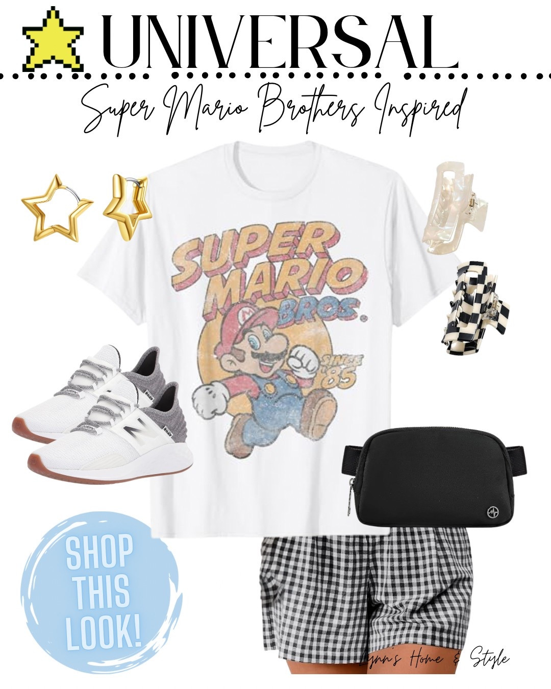 Planning a trip to the new Epic Universe in Universal Studios? Arrive in style with this Super Mario Bros outfit. From the retro tshirt to the gingham shorts, style meets comfort. Take the guess work out of your wardrobe planning and shop my LTK.



#LTKTravel #LTKStyleTip
