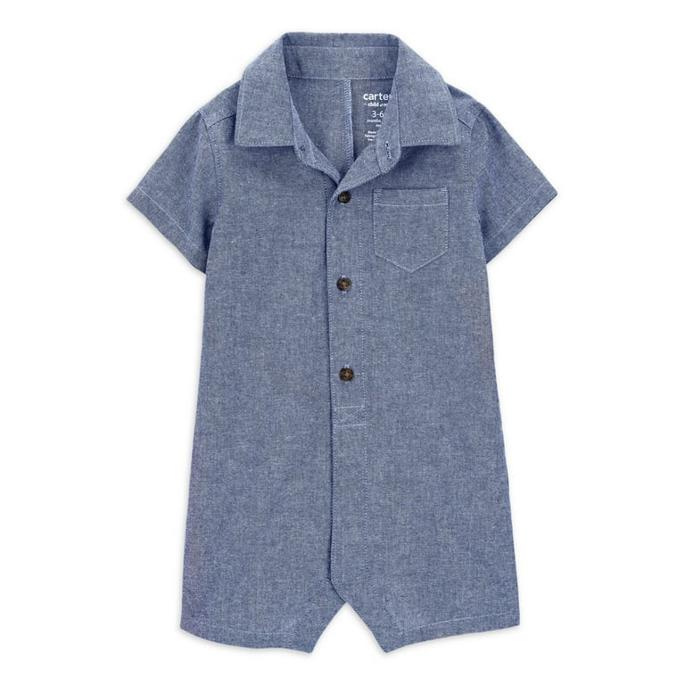 Carter's Child of Mine Baby Boy Romper, One-Piece, Sizes 0/3-12 Months | Walmart (US)