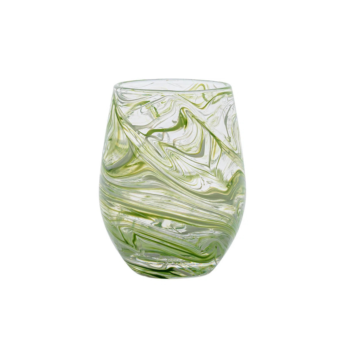 Puro Marbled Stemless Wine Glass | Perigold