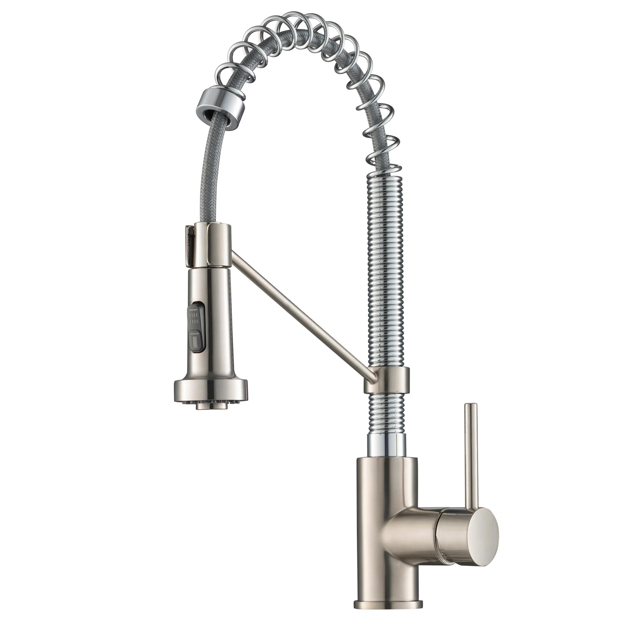 KRAUS Bolden Commercial Style 2-Function Single Handle Pull Down Kitchen Faucet KPF-1610SFSCH | Wayfair North America