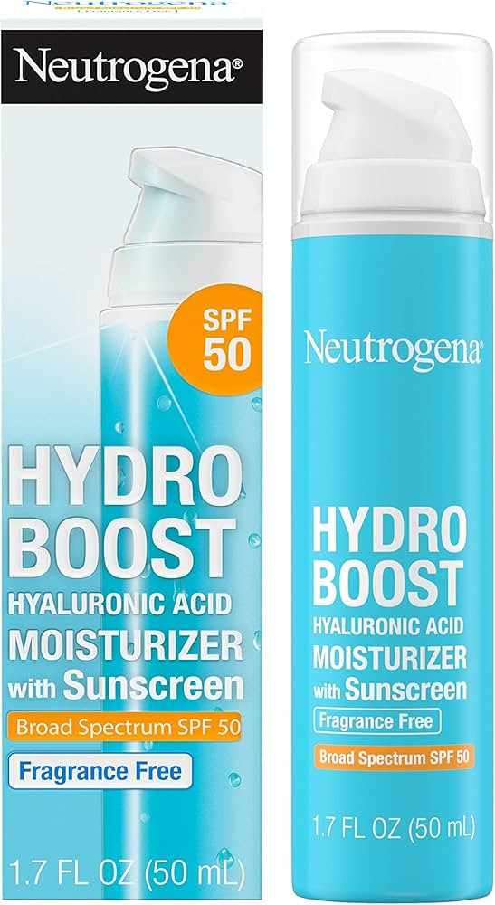 Neutrogena Hydro Boost Face Moisturizer with SPF 50, Hydrating Facial Suncreen Lotion, Non-Comedo... | Amazon (US)