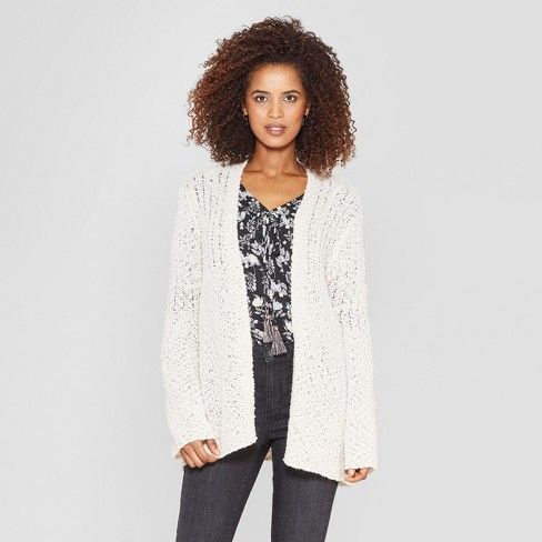 Women's Long Sleeve Open-Front Cardigan - Knox Rose™ Ivory | Target