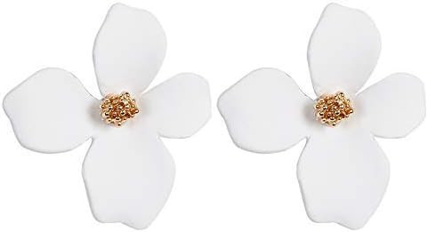 Boho Stud Earrings for Women - Chic Flower Statement Earrings with Gold Flower Bud, Great for Sis... | Amazon (US)