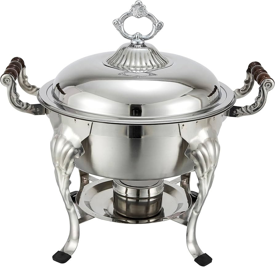 Winco Round Crown Chafer, 6-Quart, Stainless Steel | Amazon (US)