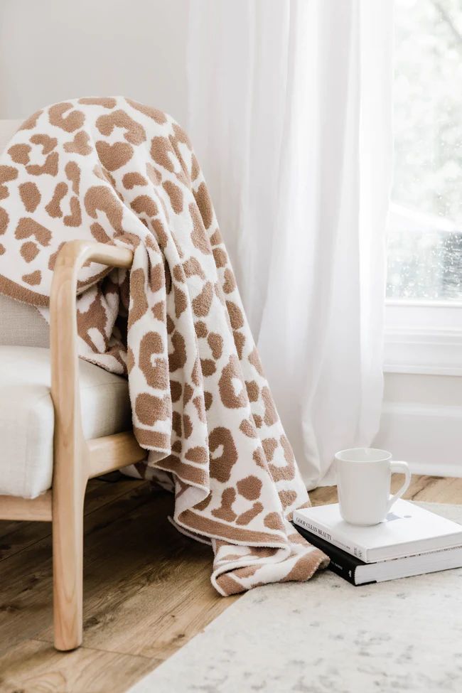 Keep You Warm Blanket Beige Animal Print FINAL SALE | The Pink Lily Boutique