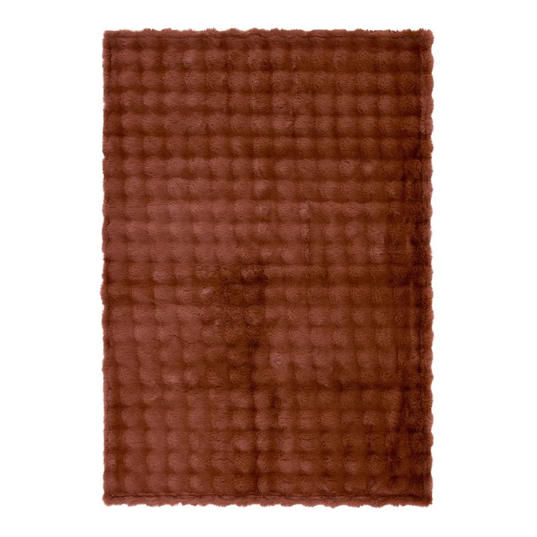Better Homes & Gardens Gingerbread Cookie Bubble Faux Fur Throw, 50 in x 72 in | Walmart (US)