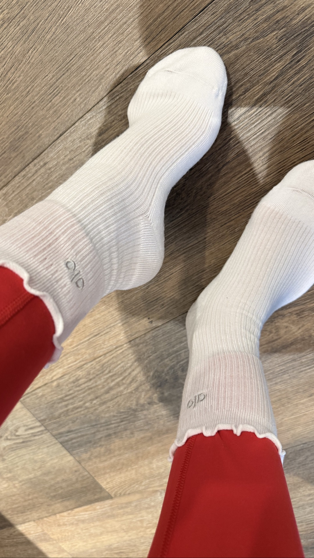 Alo grippy socks are a Pilates must have! 
Wearing size S/M in socks, wearing size small in sports bra & leggings.  Wearing size 6 in Nike sneakers. 

#pilates #pilatesgripsocks #reformersocks #alo #aloset #alopullover #alosocks

#LTKActive #LTKmorningroutine #LTKootd