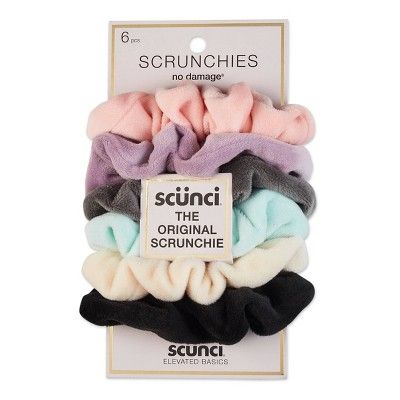 scunci Velvet Scrunchies - 6ct | Target