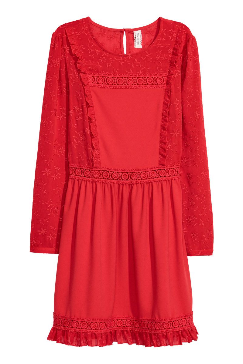 H&M Lace-trim Dress $49.99 | H&M (US)