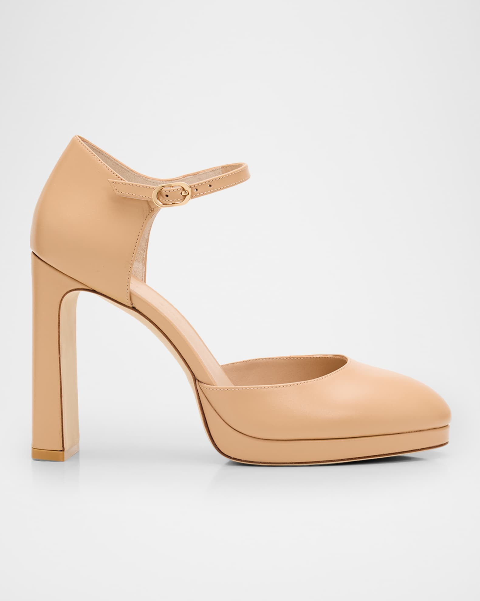 100mm Babette Leather Platform Pumps | Neiman Marcus
