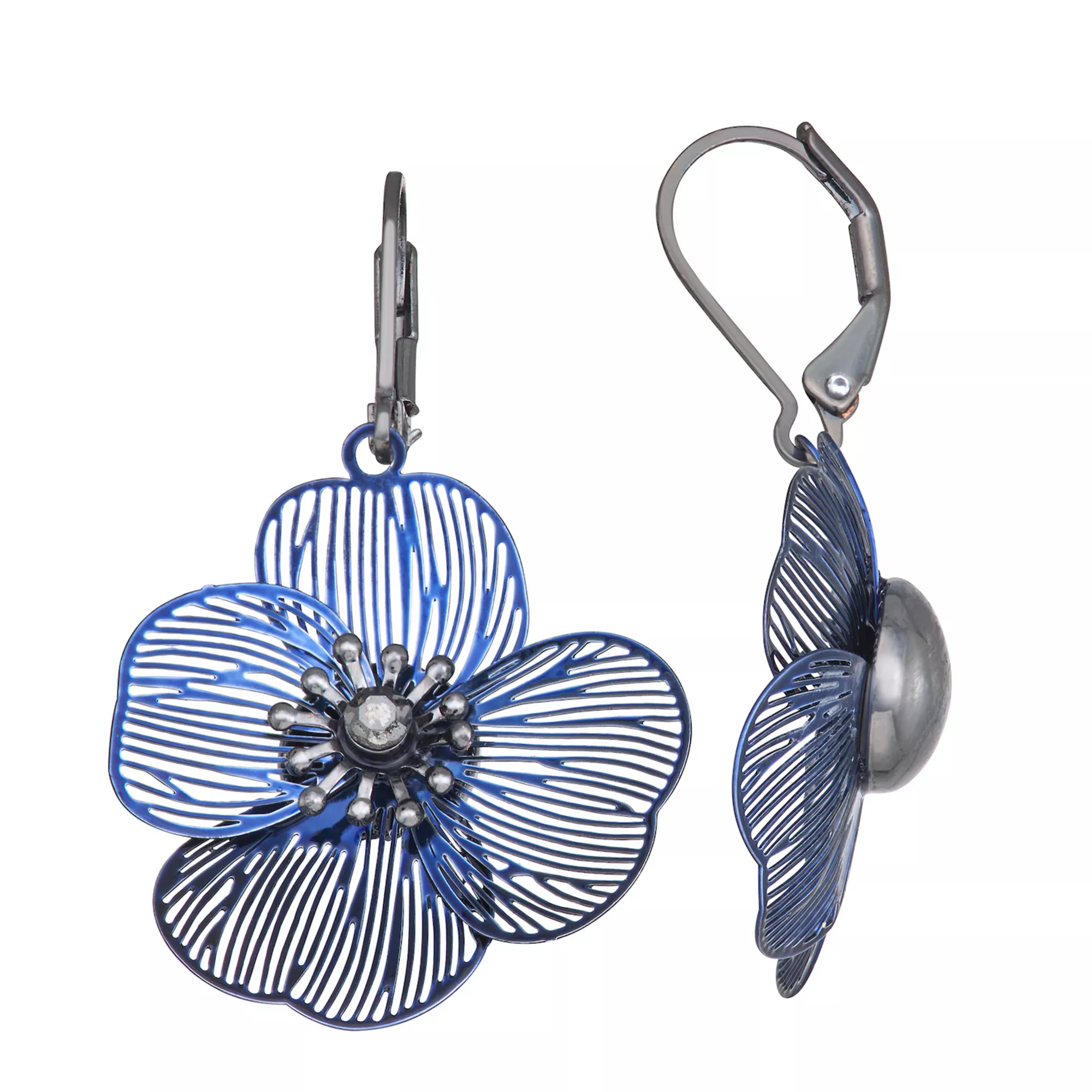 Simply Vera Vera Wang Leverback Small Flower Drop Earrings | Kohl's