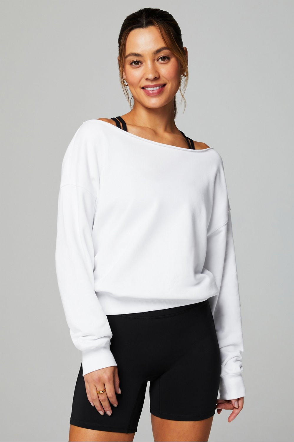 Year Round Terry Off Shoulder Sweatshirt | Fabletics