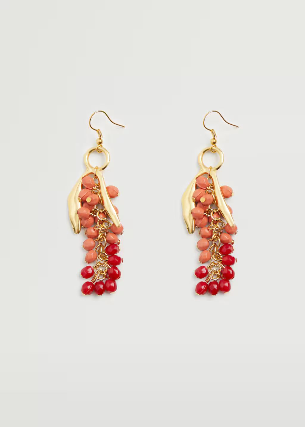 Beaded pendant earrings | MANGO (US)