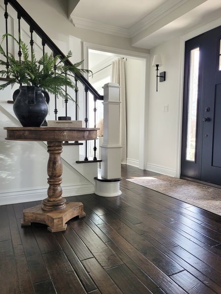 Entryway decor - updated this space with the most beautiful vintage inspired runners from Amazon! Rug runner vase foyer entryway console table

#LTKhome #LTKfindsunder50