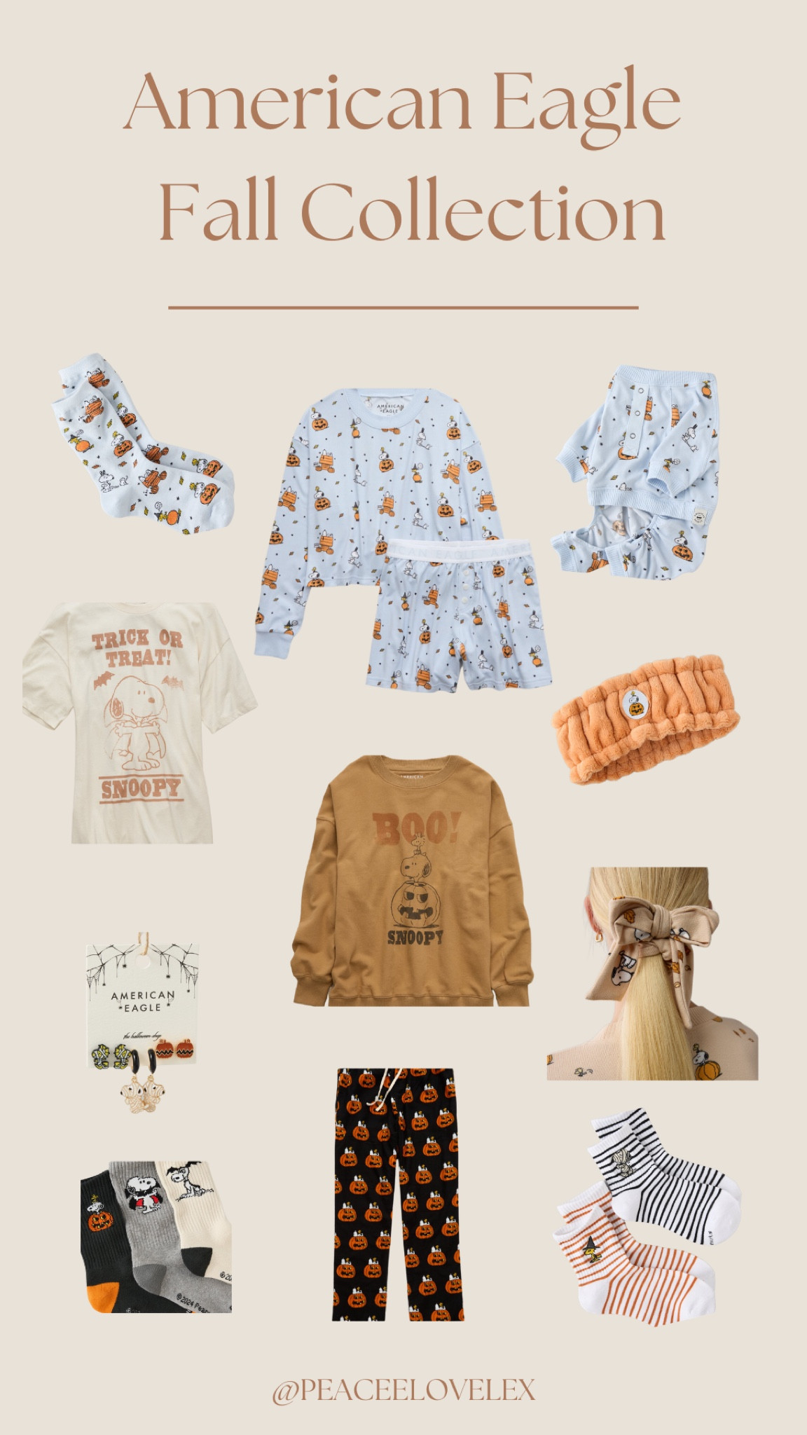 American Eagle Snoopy Fall Collection🍂 #americaneagle #falloutfits #snoopycollection #snoopyhalloween #americaneaglehalloween