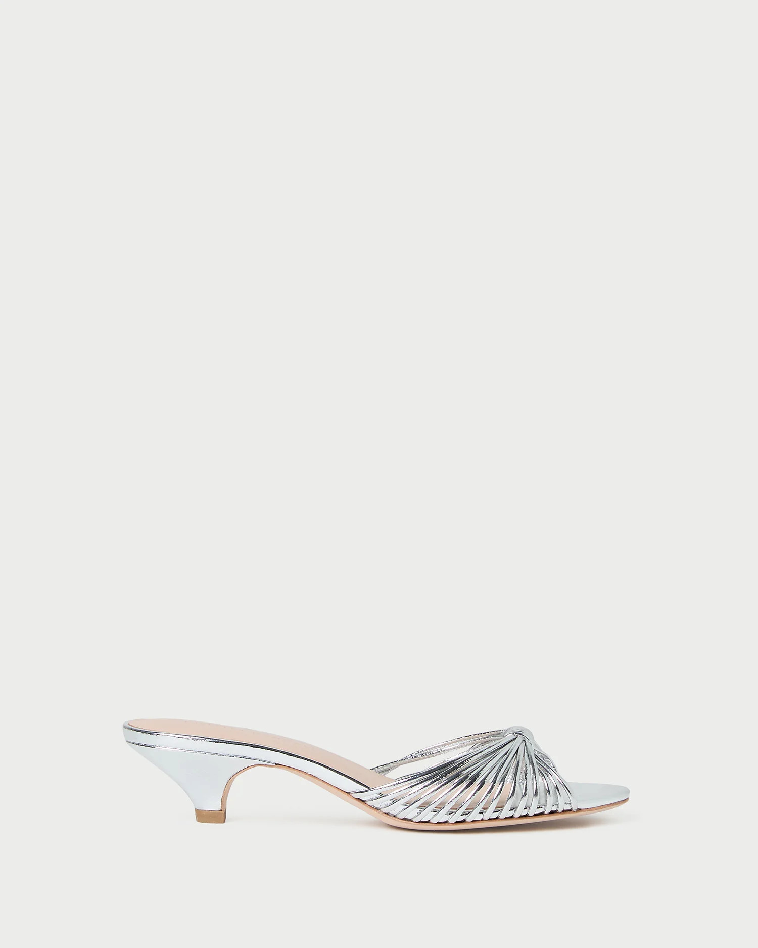 Dixie Silver Leather Kitten Heel | Loeffler Randall