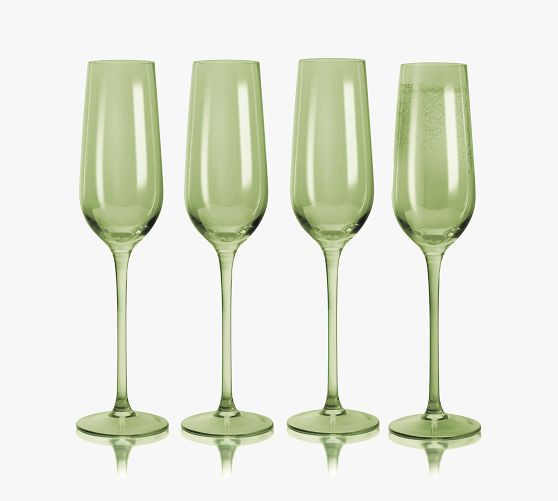 Flora Champagne Glasses, Set of 4 | Pottery Barn (US)