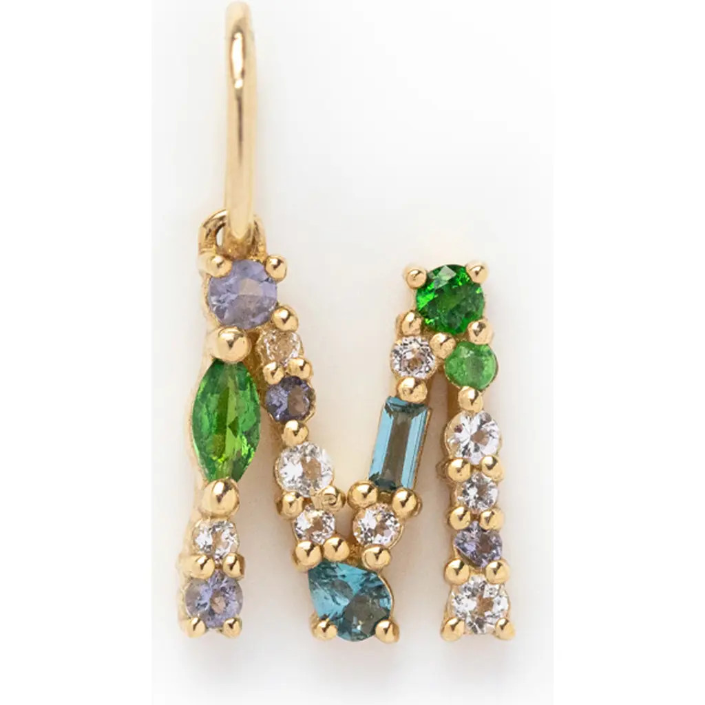 Local Eclectic Solid 9K Gold & Semiprecious Stone Initial Charm at Nordstrom Rack | Nordstrom Rack