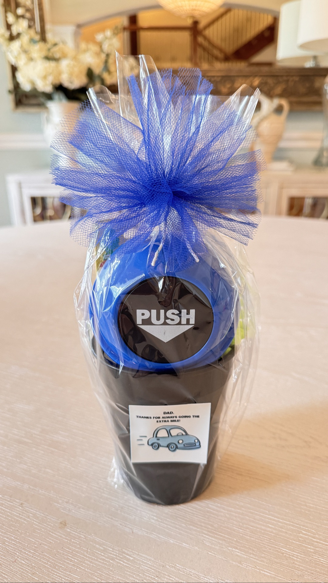 Need a Father’s Day gift that’s affordable, practical, and easy to put together? I found everything for this car-themed gift at Dollar Tree for around $5 and finished it with a printable tag that says, “Dad, thanks for always going the extra mile.”

#FathersDayGiftIdeas
#DollarTreeDIY
#GiftWrappingIdeas
#giftideas #bowmaking
#ltkgift
