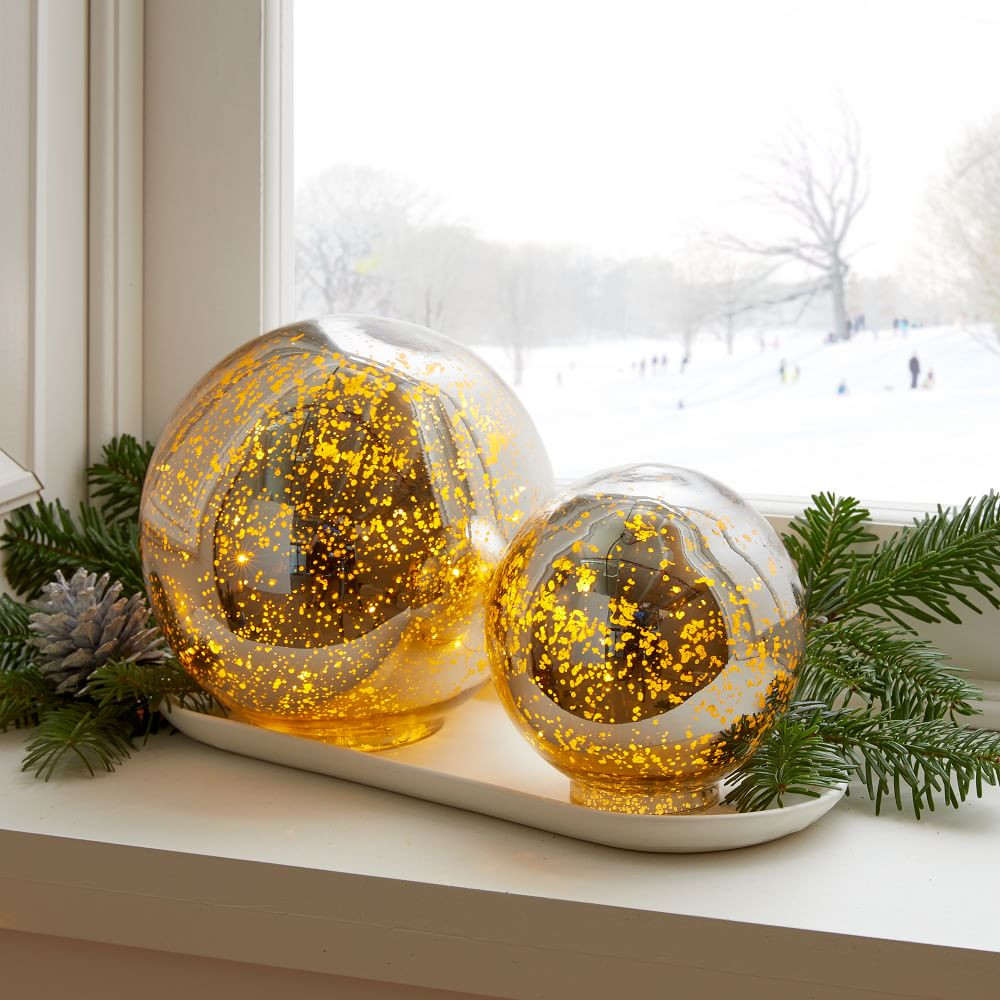 Light Up Mercury Glass Globe | West Elm (US)