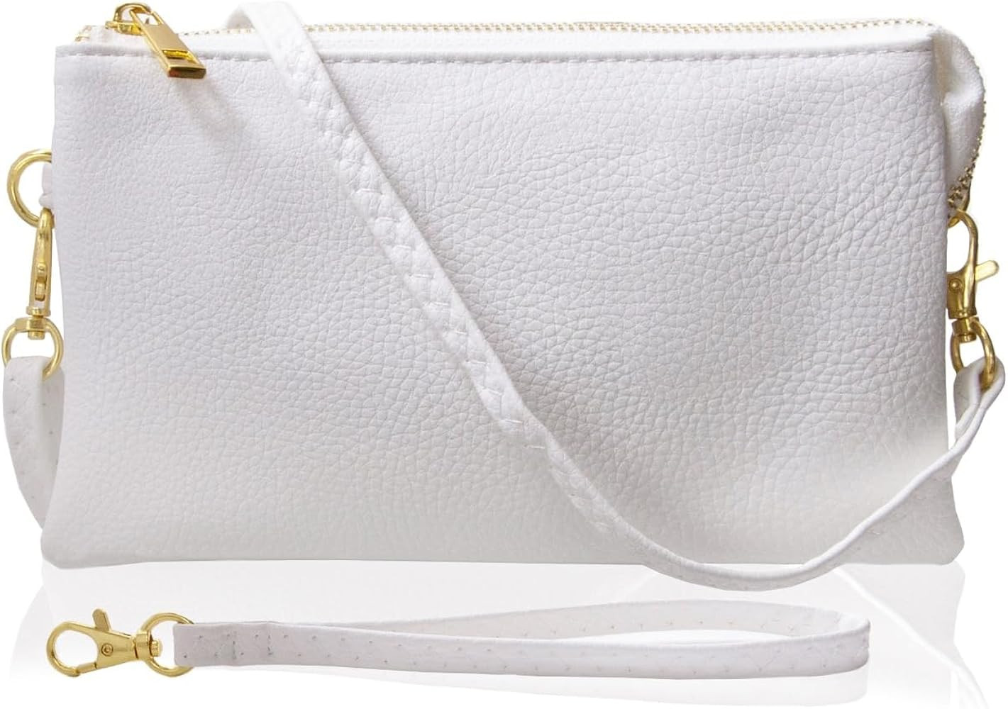 Humble Chic Vegan Leather Wristlet Purse for Women - Small Clutch Purse with Shoulder and Wrist S... | Amazon (US)