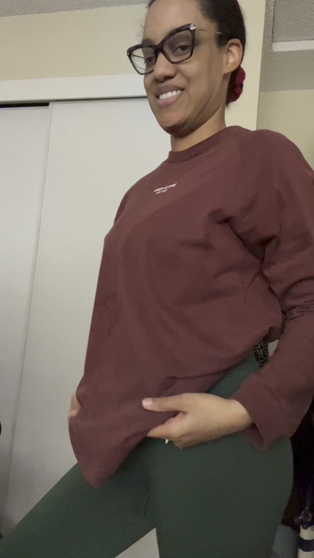 Rosewood long sleeve in size medium 
Evergreen leggings seamless 2.0 leggings in size medium 
@oneractive 
I did find long sleeve that is kind of similar to what I have on . Since this one is no longer in stock.

#LTKFitness #LTKStyleTip #LTKActive